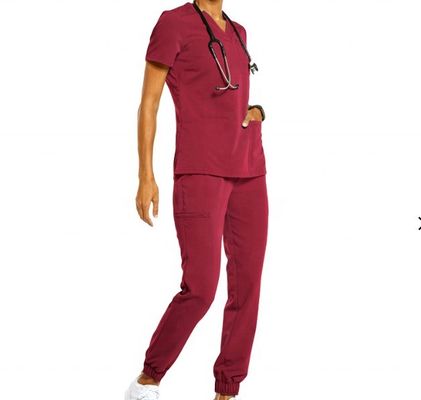 TWILL Pattern Polyester/Rayon Spandex Infermiere Pellettine Mediche Tessuto per Uniforme Ospedaliere