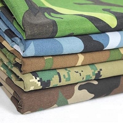 Tessuti di miscela di cotone di poliestere per camouflaggio Uniforme di peso medio e stile TWILL