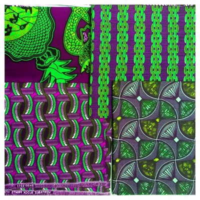 100% cotone tessuto di cera africana per abito tessuto su misura Ankara Design Wax Printing