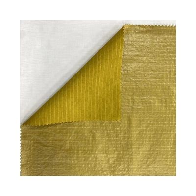 Tessuto rivestito di metallo lucido Gridstop Nylon per accessori di moda-borse borse Totes