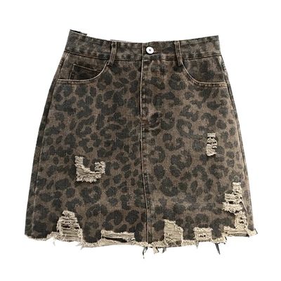 Rapido-asciutto Leopard stampa 4 Way Stretch denim tessuto per abbigliamento in poliestere / cotone