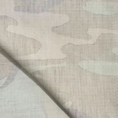 50/50 Nylon Cotton Camuffaggio Stampa Ripstop Tessuto con funzione WR OEM accettato 220gm