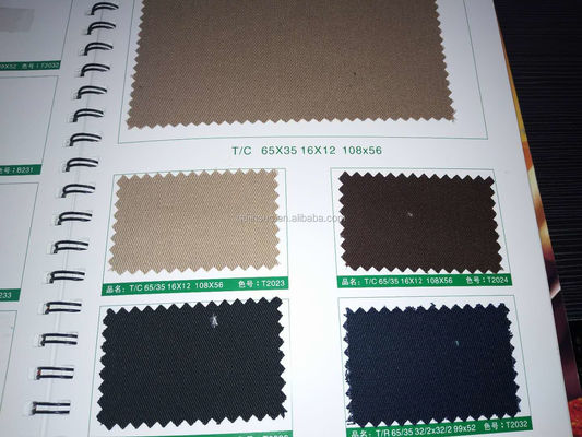 T/C 65/35 16x12 108x56 Tessili di twill Tecniche durevoli per la tintura reattiva a partire dal diretto