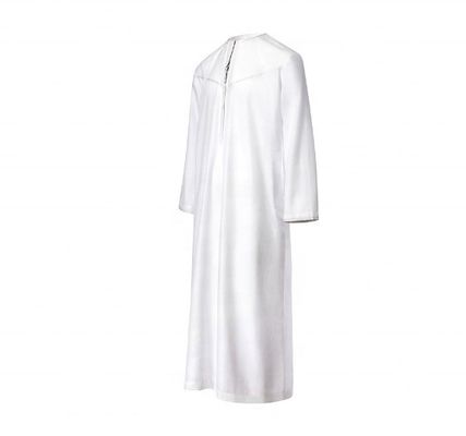 100% poliestere/cotone luce bianco 15 grammi uomini musulmani arabo Thobe tessuto per abbigliamento maschile