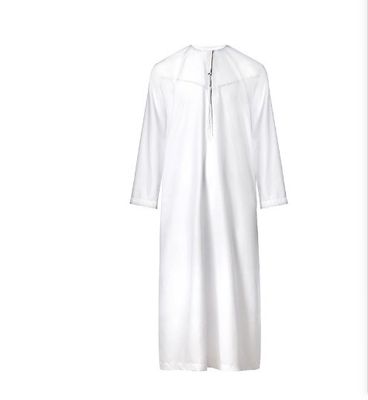 100% poliestere/cotone luce bianco 15 grammi uomini musulmani arabo Thobe tessuto per abbigliamento maschile