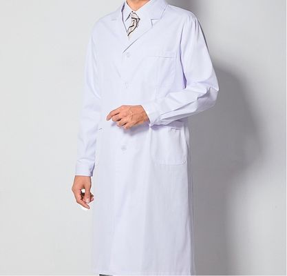 65% poliestere 35% cotone candeggina bianca impermeabile giacca da laboratorio/abbigliamento da lavoro/uniforme da laboratorio