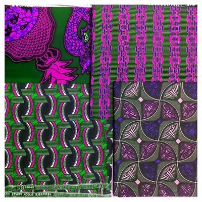 100% cotone tessuto di cera africana per il disegno di abito BATIK Ankara Design Wax Printing