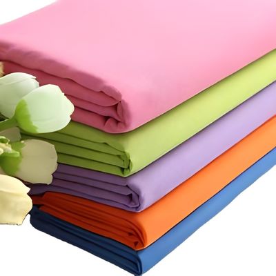 Logo Poplin tessuto 90gm 110gm 120gm poliestere cotone microfibra per abito Malesia