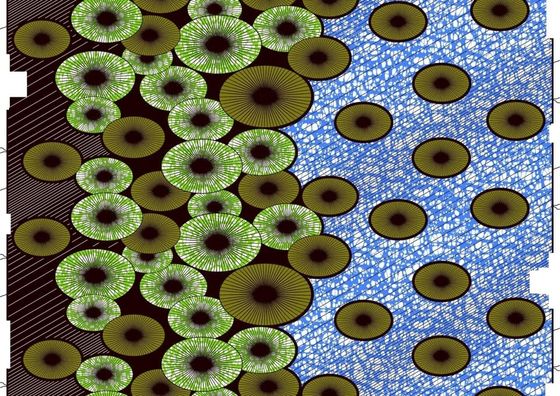 Tessuto Ankara 100% cotone in colori vivaci per abiti e abbigliamento stampati con cera africana