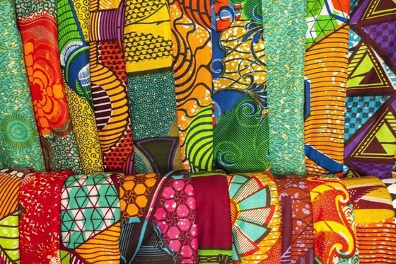 Tessuto Kente Ghana Tessuto di Cire 90gm 110gm 120gm Tissu Batik Sarong stampato per abbigliamento