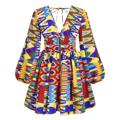 Super Wax Hollandais 100% Tessuto di cotone per abbigliamento africano Abito Larghezza 57/58&quot; Stile DOT