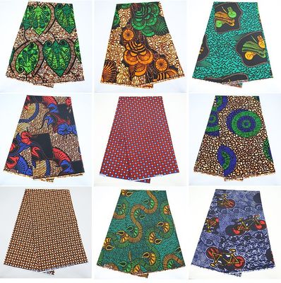 Pagne di cotone stretch colorato su misura Super Wax Hollandais per abiti africani vivaci