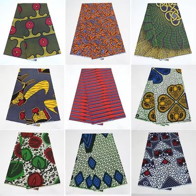 Abito ghanese tessuto Kente colori vivaci in cotone 100% Ankara tessuto dal Ghana