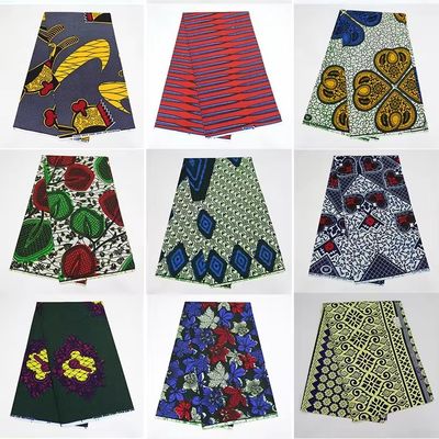 Stoffa Kente per Ghana Cera Stampa 100% di cotone 57/58&quot; Larghezza Abbigliamento africano