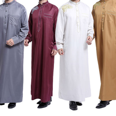 Abito islamico maschile Stoffa Thobe Tessuto Abaya Stoffa per abito orientale e baati somalo