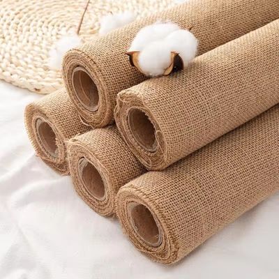 Peso medio 60 pollici tessuto di burlap colorato colorato 100% rotolo di tessuto di iuta per il comfort