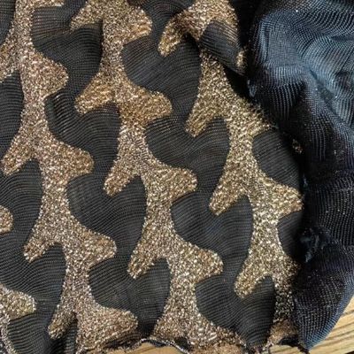 Stoccaggio pronto Colore di lusso Stoffa di broccato 260gm Jacquard Metallico 100% poliestere