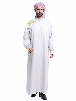 Peso medio Popline abito in stile musulmano maschile saudita 65/35 Tessuto in policottone/cotone